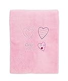 PETIT PRAIA Juliette 100 Percent Printed Soft Cotton Polar Blanket (110 x 75 cm, Pink) by Petit Prai