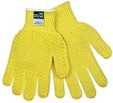 MCR Safety 9370HM Kevlar Regular Weight 7 Gauge Gloves with PVC Honeycomb Pattern and Dots On 2-Side