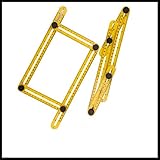 折り畳み式60％オフ多機能プラスチック折りたたみルーラー計測器床材テンプレートツール（イエロー）