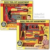 DELUXE KIDS BASIC TOOL PLAYSET - HAMMER SAW WRENCH SCREWDRIVER + MORE! [並行輸入品]