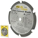 IVY Classic 36482 7-1/4-Inch 6 Tooth Fiber-Cement Cutting Carbide Circular Saw Blade with 5/8-Inch D