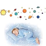 子供部屋インテリアステッカー寝室壁アートデカールStars Planets And Galaxies