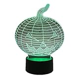 uniquqハロウィンパンプキン3dコントロールLEDナイトライト7 AlternativeカラーLEDデスクランプテーブルランプクリスマスギフト 001