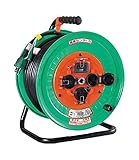 日動 電工ドラム 防雨防塵型100Vドラム アース過負荷漏電しゃ断器付 30m NWEK33