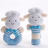 New Arrival Premium Quality Soft Rattle Plush Toy Blue, a perfect Baby Gifts for Boys and Baby Boy T