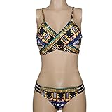 botrongレディースセクシーボヘミアブラビーチビキニセット水着水着 XL
