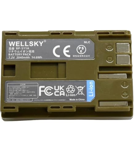 Amazon | NinoLite BP-511 BP-511A 互換 バッテリー キャノン EOS 5D