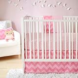 New Arrivals Zig Zag Baby 2 Piece Crib Bedding Set, Pink by New Arrivals