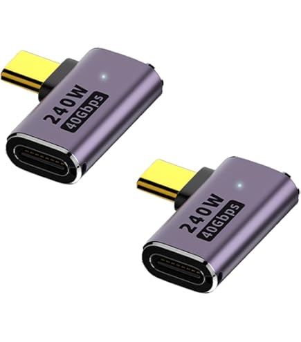 Amazon.co.jp: USB 4 Type C変換アダプタ左右90°曲げ設定、L字L型USB