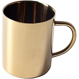 Fityle 400ml マグカップ 水 コーヒー ティー ステンレス 二重壁 絶縁 アウトドア ホーム - ゴールド