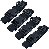 バックパックアクセサリー[4パック]ストラップ荷物ストラップカバーストラップロングラッシュストラップスリーピングバッグストラップマットレスストラップ（バックル付き）バンド固定バンド