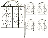 ゴージャスアイアンローフェンス 5枚セット ブロンズブラウン GAF-LOW980-5P-BRZ
