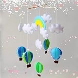 DIY Material Aimell Hot Air Balloons Cloud Baby Mobile Nursery Crib Decoration Kit Handmade Wind Chi
