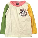 《H28年秋冬物》BOOM TOWNKIDS(ブームタウンキッズ) パンダエンブレムスラブ天竺長袖Tシャツ 110cm /オフ×ピンク NO.F-961075