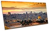 エルサレムCity Sunsetボックスフレームキャンバス壁アートパノラマ印刷画像 120cm wide x 60cm high