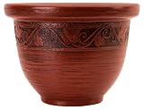 Myers Industries Inc.ZEA14001P55Glaze Resin Planter-14" RED GLAZE PLANTER (並行輸入品)