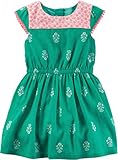 カーターズ Carter's ワンピース キッズ子供服 キャップ袖 綿100% Printed Crinkle Dress 2T (88-93 cm)