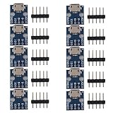 「ノーブランド品」メス　マイクロ　USB　→　DIP　5ピン　ピンボード　2.54mm　マイクロ　USB　10個