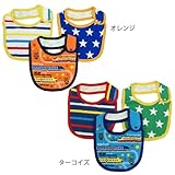 kidsforet キッズフォーレ スタイ3枚セット BIB　よだれかけ-オレンジ