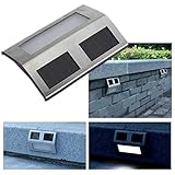 Solar power steel led light pathway step stairs wall garden