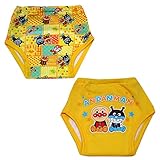 2枚組 アンパンマン トイレトレーニング 3重層 トレーニングパンツ おむつはずし（イエロー90cm）