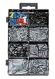 600ピース小さな金属ワイヤネイル、ブラッド・、およびプッシュピン詰め合わせ、よく使用サイズ。