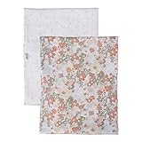Bebe au Lait Premium Muslin Swaddle Blanket Set Billy Buttons and Perky Perennials [並行輸入品]