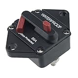 KKmoon 防水50A サーキットブレーカ 過負荷保護 手動リセットスイッチ プッシュリセットボタン