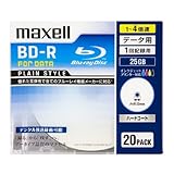 マクセル(Maxell) データ用ブルーレイディスク BD-R PLAIN STYLE ひろびろ美白レーベルディスク（1～4倍速対応） BR25PPLWPB.20S