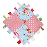 Cath Kidston Fabric Handmade Security Tag Blanket by Dotty Fish. Made in England. Blue Rosali Design