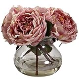 Nearly Natural 1391-PK Fancy Rose with Vase, Pink by Nearly Natural [並行輸入品]
