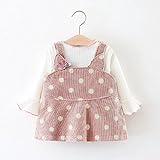 Mycu ベビー服 ワンピース 女の子 長袖 つりスカート子供服 綿 春秋 オシャレ 子供 上着 2セット