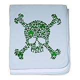 CafePress Irish Shamrock Crossbones baby blanket - Standard Sky Blue by CafePress [並行輸入品]