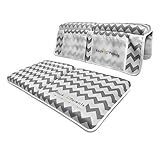 Bath Kneeler andエルボRest |ソフトネオプレンパッド入りクッションのベビーバス、快適安全、強力な吸引カップと非スリップゴム; Extra Wideと厚い、グレーとホワイト、by R