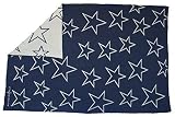 Lorena Canals Wool Rug Blanket Stars (Navy) by Lorena Canals