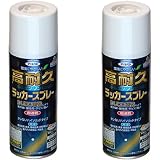 アサヒペン 高耐久ラッカースプレー 300ML クリヤ ×2本セット