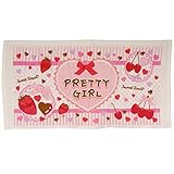 ガールズ|キッズ|水着[Pianissimo]ラップタオル巻きタオル|水泳|プール|スイミング|着替えタオル|バスタオル|苺|ハート柄|女の子 60x120 ピンク