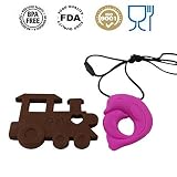 KepooMan Silicone Baby Teether ,Set of 2 BPA Free Food Grade Natural Rubber Baby Teething Toys [並行輸入