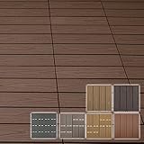 ウッドデッキパネル 人工木 【Dタイプ】【ブラウン】 40枚セット