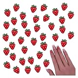 ファイニエ ネイルパーツ いちご 果物 赤 11.5ｍｍ フルーツ ぷっくり 50個 イチゴ 苺 樹脂製 ミニ カボション レジン封入 デコパーツ BD3872