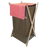 トレンドラボココアコーラル洗濯物用かごセット、ピンク