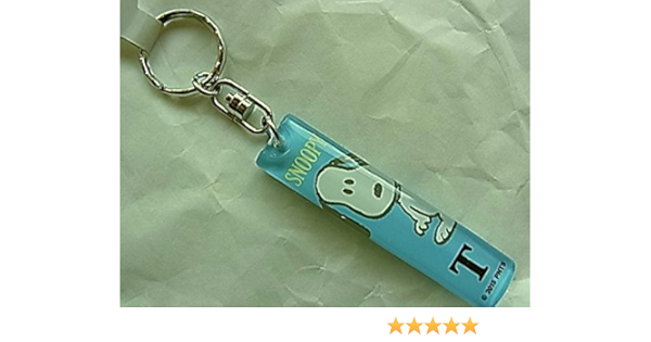 Amazon ピーナッツ スヌーピー アクリルスティックキーホルダー イニシャル T グッズ Mcor おもちゃ おもちゃ