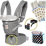 エルゴベビー アダプト フォレストフレンズ ADAPT 抱っこ紐 【日本正規品2年間保証-SG認定】ベビーウエストベルト＋パッド２個+収納ポーチ