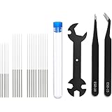Lokkr 3D Printer Nozzle Cleaning Kit, 15 Nozzle Cleaning Pins with Storage Box(0.2mm x5 0.35mm x5 0.4mm x10), 2 Types Sophist