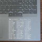 ショートカットキーシール Mac用 7.8×8.2cm｜Mac ショートカットキー 一覧・早見表｜Command/Option/Control対応｜貼るだけ 時短 作業効率化｜PC用 ショートカットステッカー(Mac／クリア（白文字）, S（縦7.8×横8.2cm）)