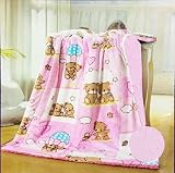 Kids ' Sherpa Blanket動物印刷Borrego毛布超ソフト厚い毛布男の子女の子寝具 39"*51" ピンク