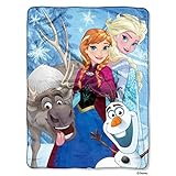Disney Frozen Winter Bunch Micro Raschel Throw, 46 by 60" [並行輸入品]