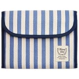 アビックス マミールナ 母子手帳ケース(ストライプ) L ブルー ヘリンボーン 879454