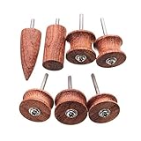 コバ磨き用先端工具 レザーツール レザークラフト 黒檀製品 7本セット