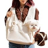 NATUYA 犬 抱っこ紐 スリング ペットバッグ ペットスリング 前抱き 犬抱っこ紐 犬おんぶひも ドッグスリング キャリーバッグ 小型犬 ペット 猫 リュック型 キャリー 両手解放 (ホワイト)
